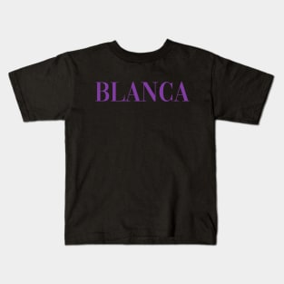 Blanca - Pose - Purple Kids T-Shirt